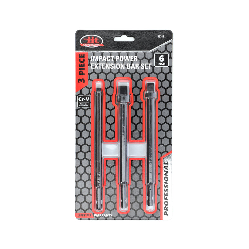 53312-IIT PRO 3PC 6'' IMPACT POWER EXTENSION BAR SET