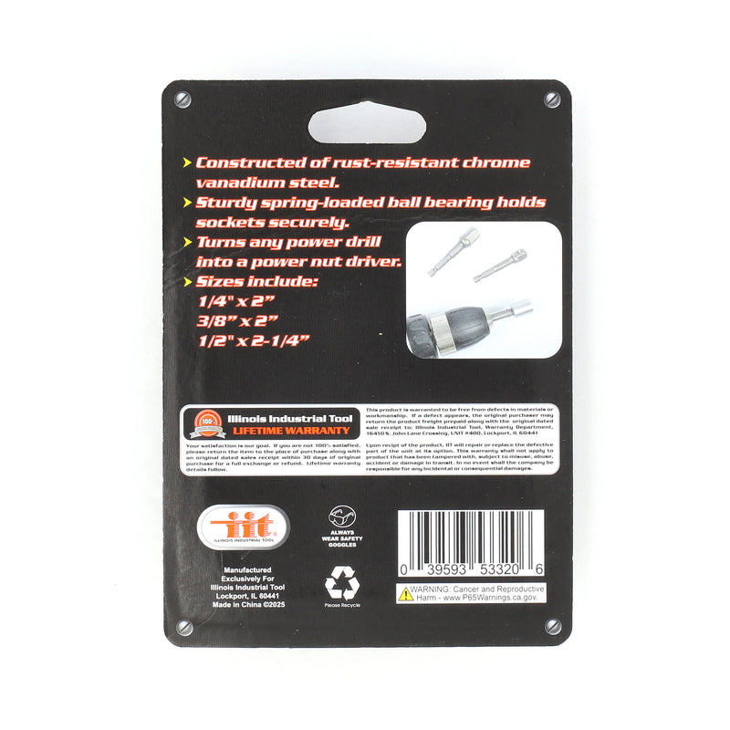 IIT 3pc STUBBY SOCKET ADAPTERS
