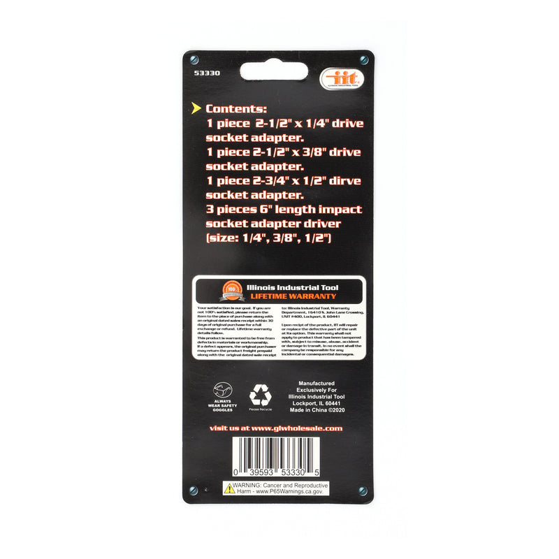 IIT 6pc SOCKET ADAPTER SET