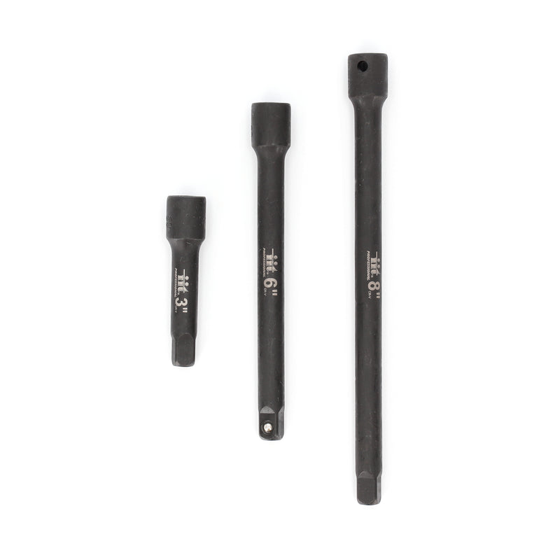 IIT PRO 3pc 3/8'' IMPACT EXTENSION BAR SET 3-6-8''