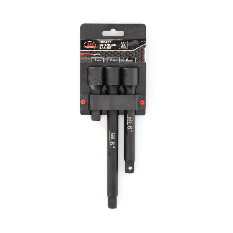 IIT PRO 3pc 1/2'' IMPACT EXTENSION BAR SET 3-6-8''