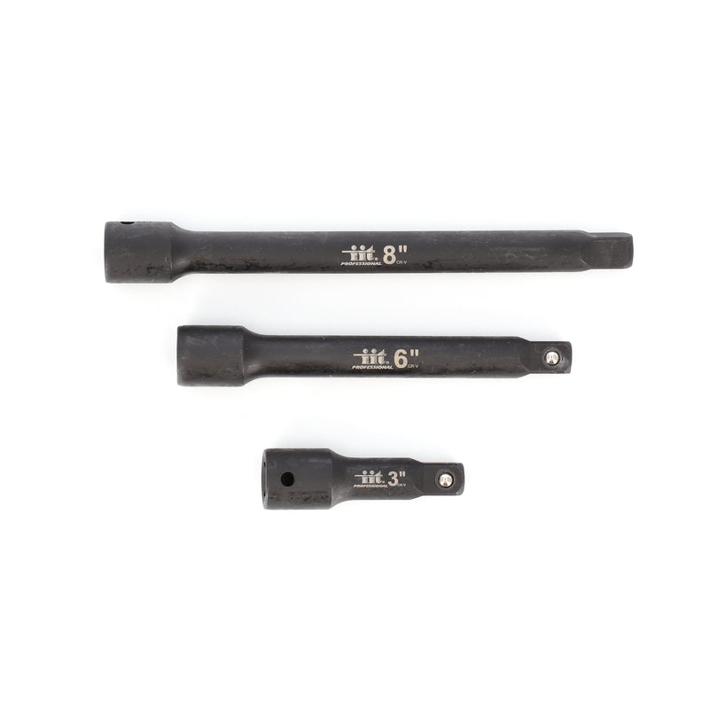 IIT PRO 3pc 1/2'' IMPACT EXTENSION BAR SET 3-6-8''