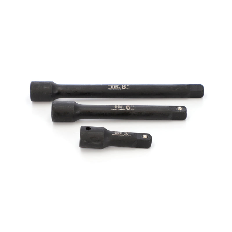 IIT PRO 3pc 1/2'' IMPACT EXTENSION BAR SET 3-6-8''