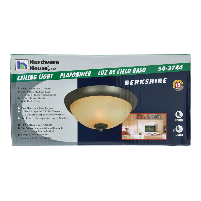 2LT CEIL LIGHT BRNZ