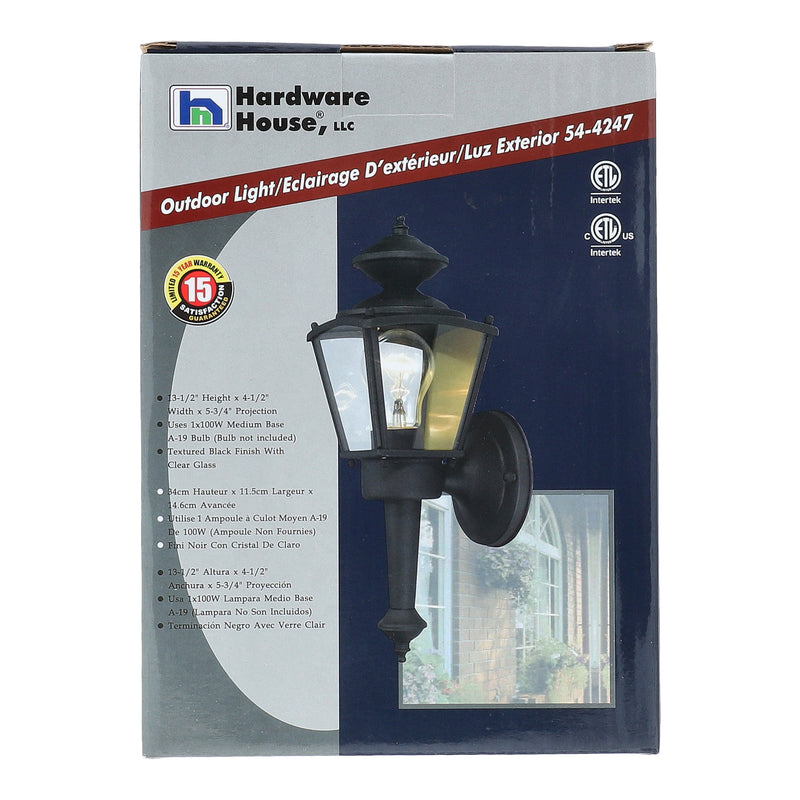 1LT WALL LIGHT BLK