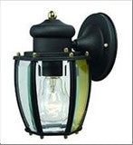 1LT WALL LIGHT BLK