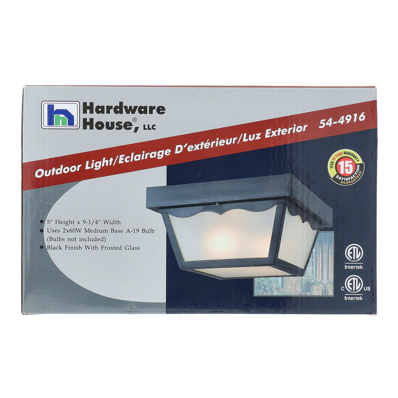 2LT CEIL LIGHT BLK