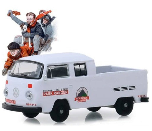 2PK NORMAN ROCKWELL SERIES II 1:64 SCALE 1972 VOLKSWAGEN DOUBLE CAB PICK-UP - WHITE