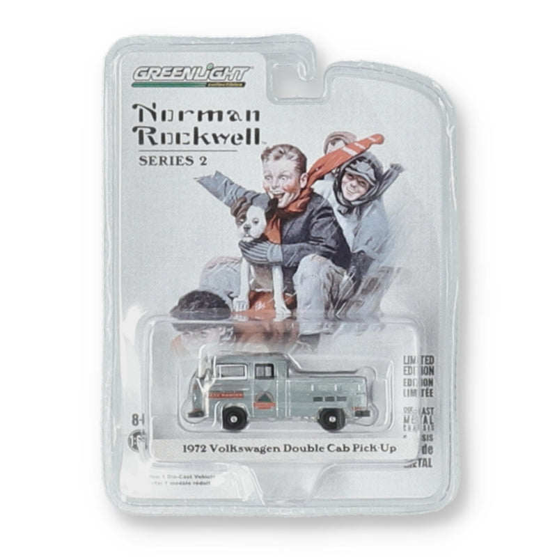 2PK NORMAN ROCKWELL SERIES II 1:64 SCALE 1972 VOLKSWAGEN DOUBLE CAB PICK-UP - WHITE