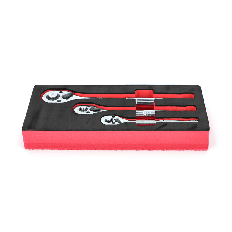 IIT PRO 3PC 100 TOOTH QUICK RELEASE CRV RATCHET SET