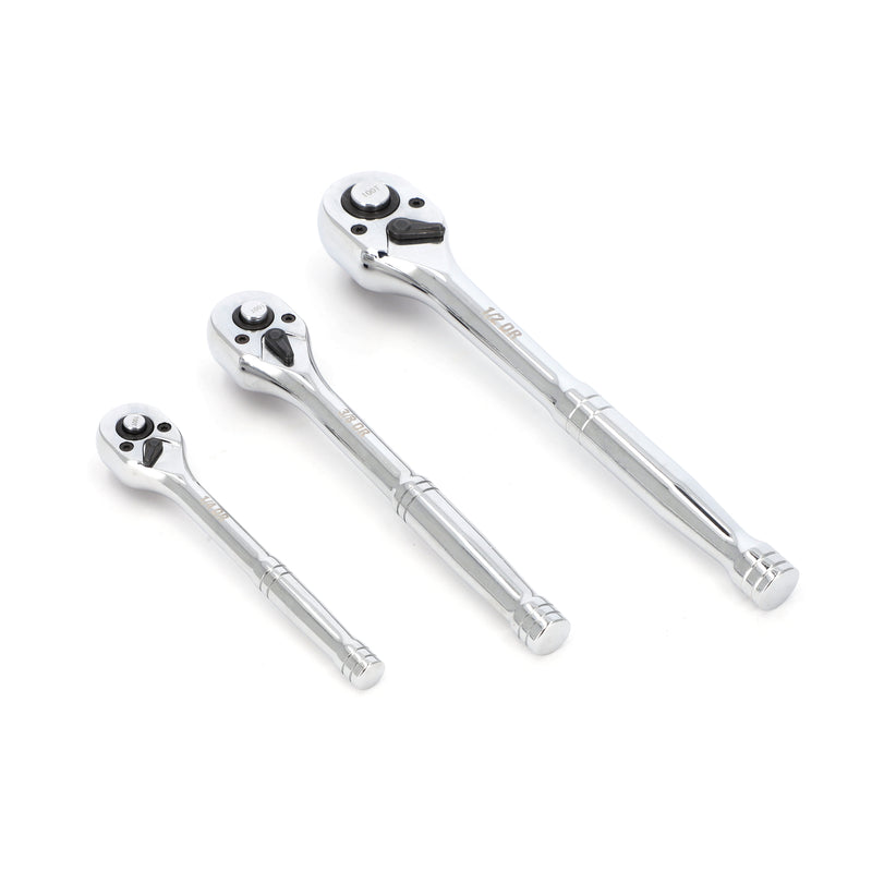 IIT PRO 3PC 100 TOOTH QUICK RELEASE CRV RATCHET SET