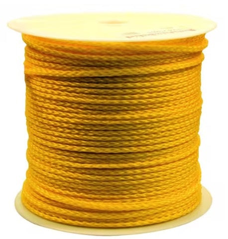 BARON HOLLOW BRAIDED POLY ROPE YELLOW 1/4''x1000'