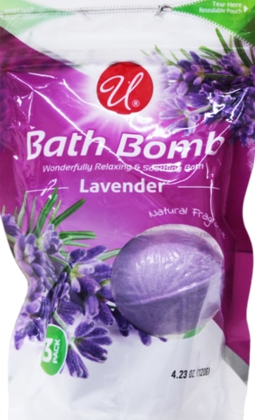 3PK BATH BOMB LAVENDER SCENT