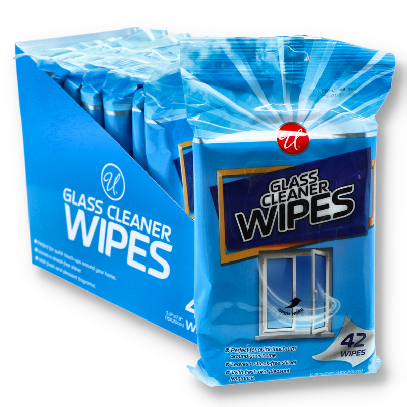 42ct GLASS CLEANING WIPES