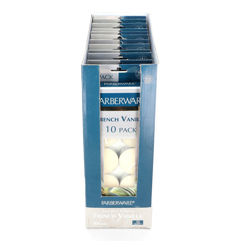 FABERWARE 10PK TEALIGHT CANDLE FRENCH VANILLA SCENT
