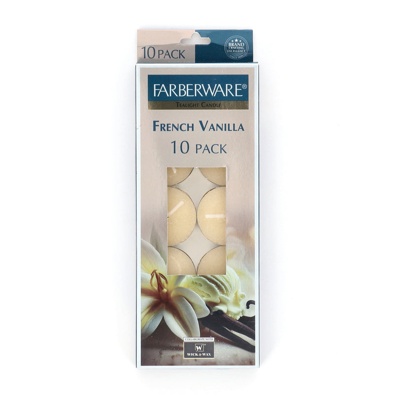 FABERWARE 10PK TEALIGHT CANDLE FRENCH VANILLA SCENT