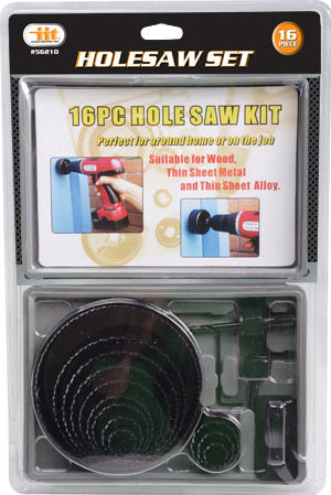 IIT 16 PC HOLE SAW KIT PVC CASE