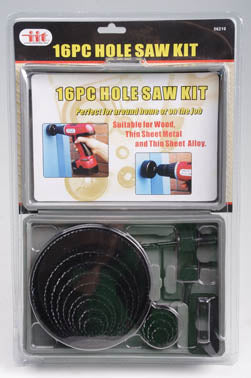 IIT 16 PC HOLE SAW KIT PVC CASE