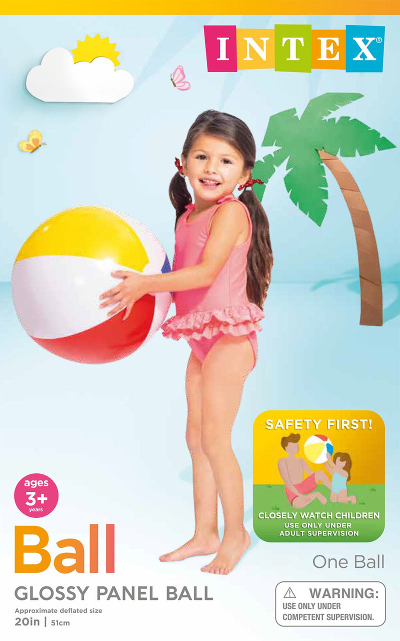 INTEX GLOSSY PANEL BEACH BALL 20''