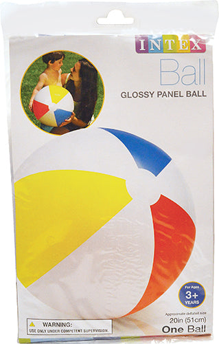 INTEX GLOSSY PANEL BEACH BALL 20''