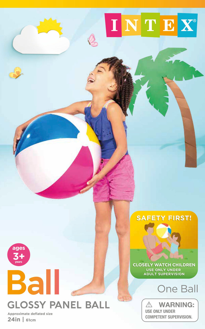 INTEX GLOSSY PANEL BEACH BALL 24''