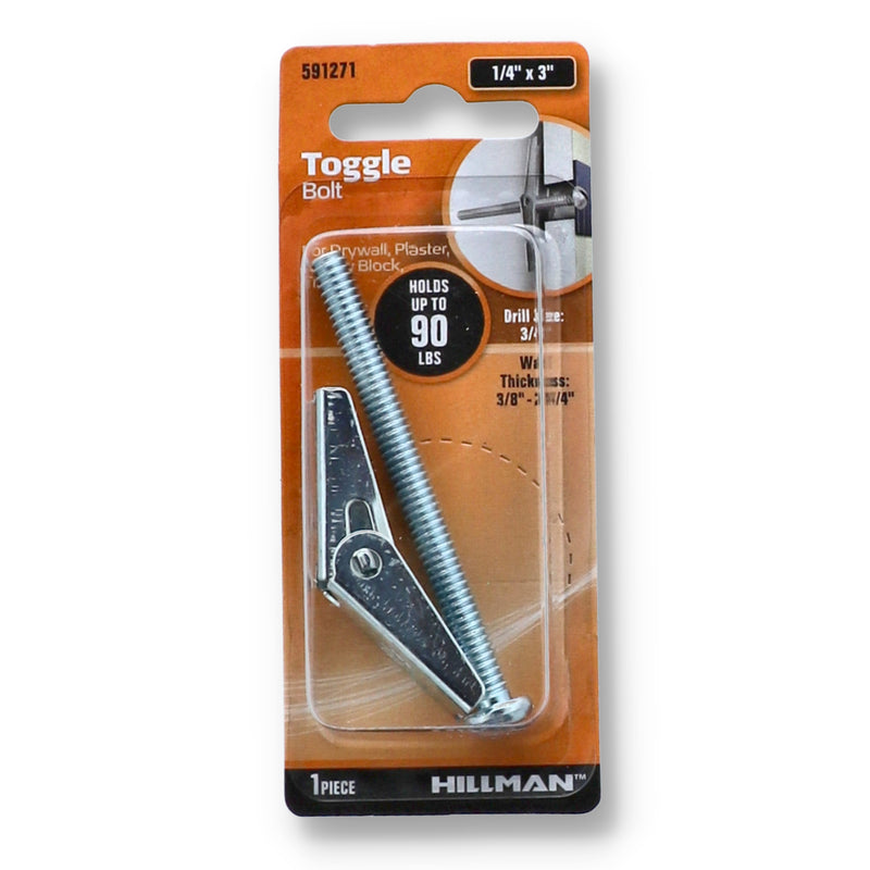 HILLMAN TOGGLE BOLT 1/4x3''