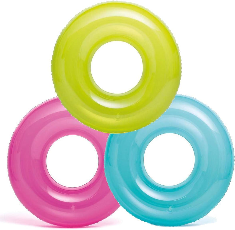 INTEX TRANSPARENT SWIM TUBE ASSORTED COLORS 30''