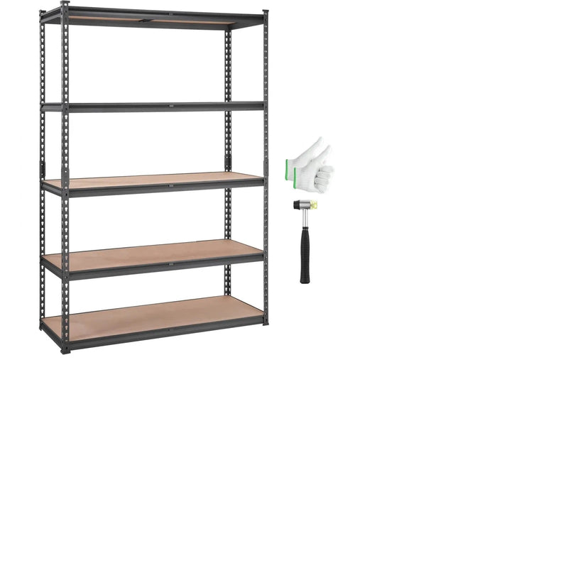 VEVOR 5 SHELF 2000LB METAL GARAGE STORAGE SHELVING 48x72x18''