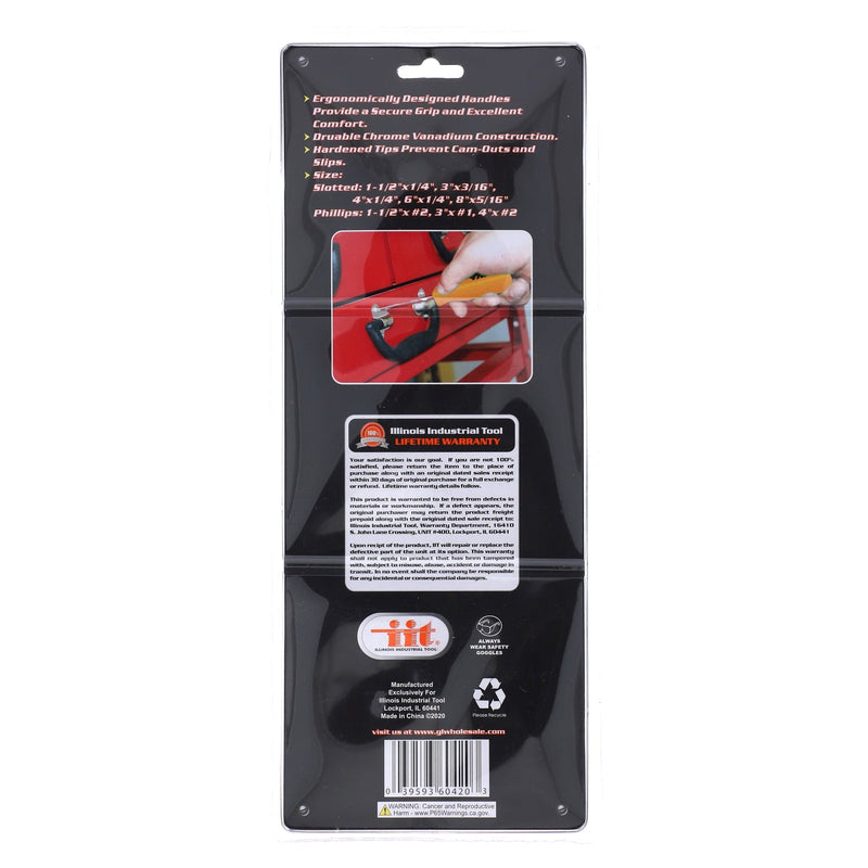 IIT 8pc NEON SCREWDRIVER SET