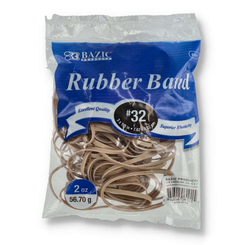 BAZIC 2OZ #32 NATURAL RUBBER BANDS