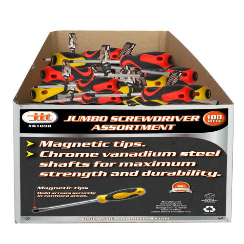 IIT ASSORTED JUMBO SCREWDRIVER BOX