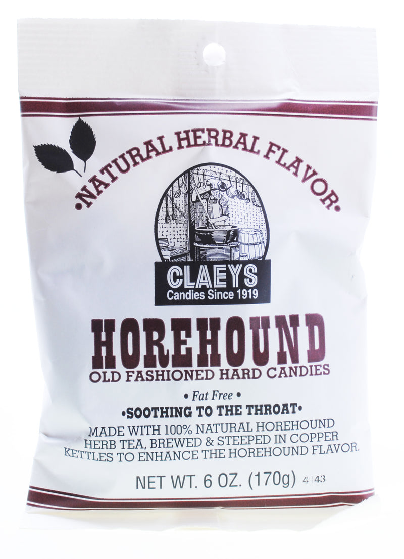 CLAEYS HOREHOUND HARD CANDY - PEG BAG