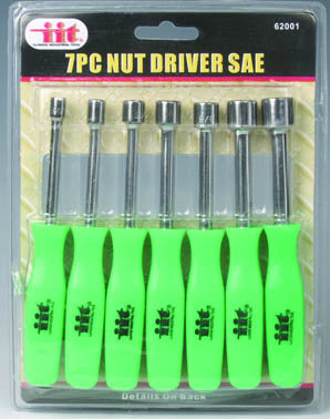 IIT 7pc NEON NUT DRIVER SAE