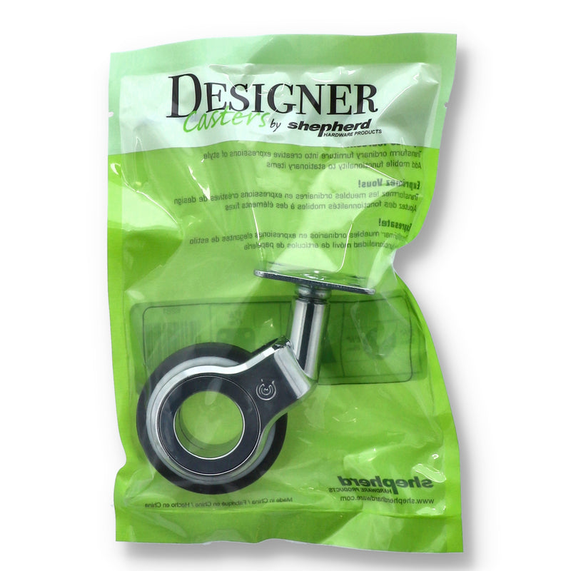 2.4'' DESIGNER SWIVEL CASTER HOLE IN CENTER