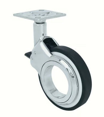 SHEPHERD 2-3/8'' DESIGNER SWIVEL CASTER WITH BRAKE