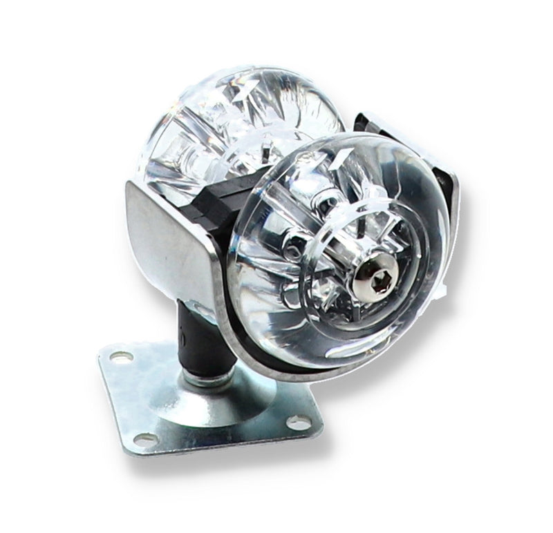 2PK 2'' PU CASTER WITH CLEAR WHEELS
