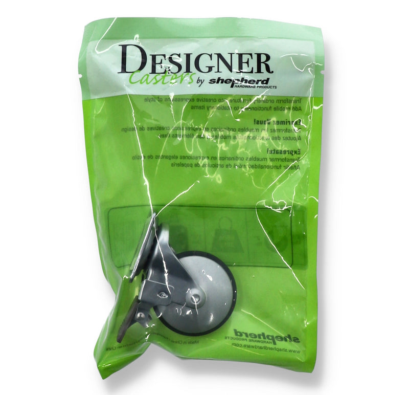 2-1/2'' DESIGNER SWIVEL CASTER PETITE ALUMINUM