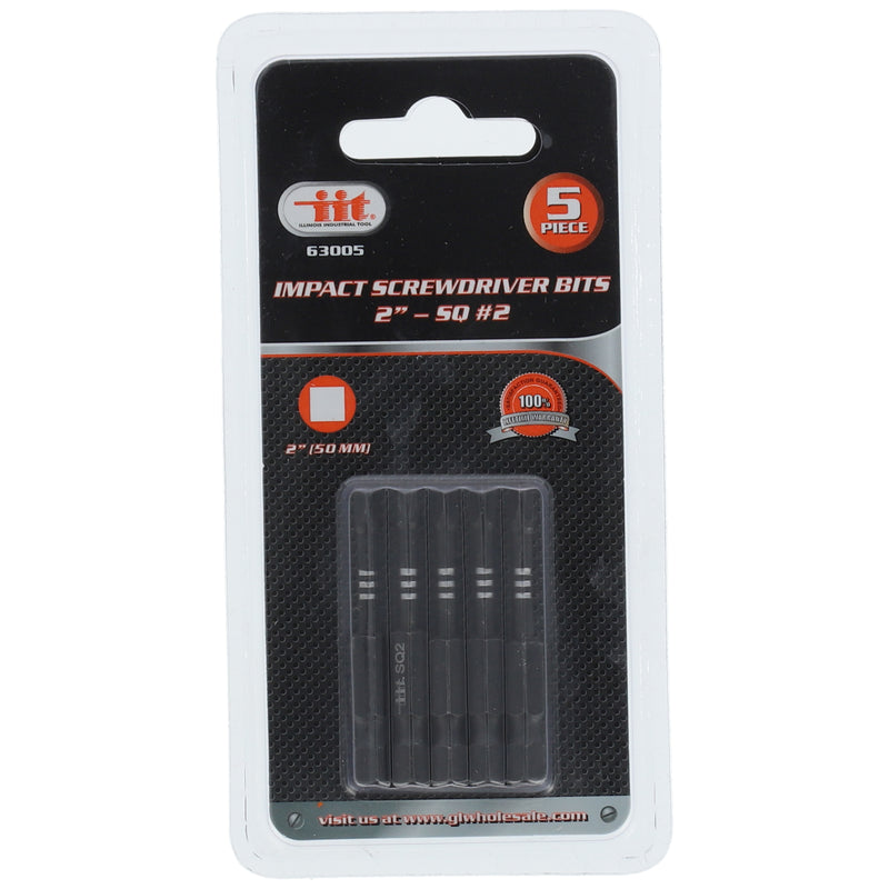 IIT 5pc 2'' SQ2 IMPACT TORSION BITS