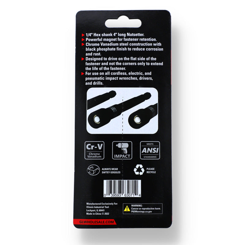 IIT PRO 3PK 4''x3/8'' MAGNETIC IMPACT NUTSETTER SET
