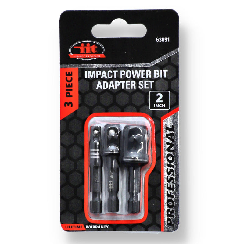 IIT PRO 3pc 2'' CRV IMPACT POWER BIT ADAPTER SET