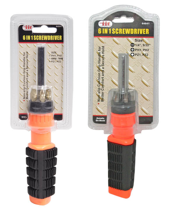 IIT 6-in-1 CUSHION GRIP SCREWDRIVER