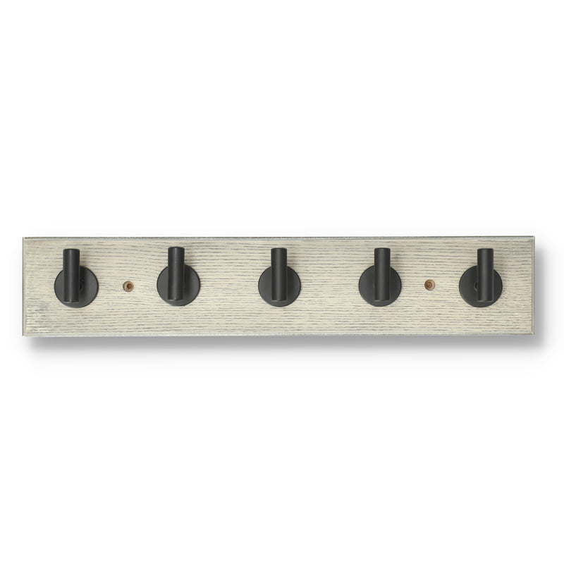 5 HOOK 18'' WOOD COAT RACK