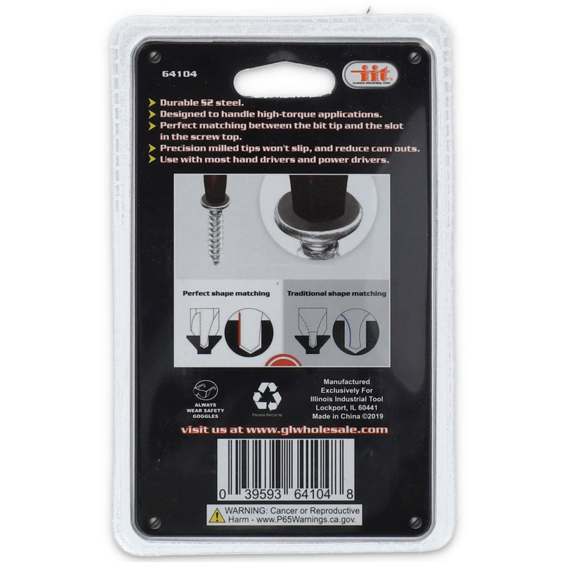 IIT 10pc 65mm DOUBLE END SQ#2 IMPACT BITS S-2 STEEL