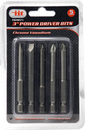 IIT 5pc 3'' POWER DRIVER BITS