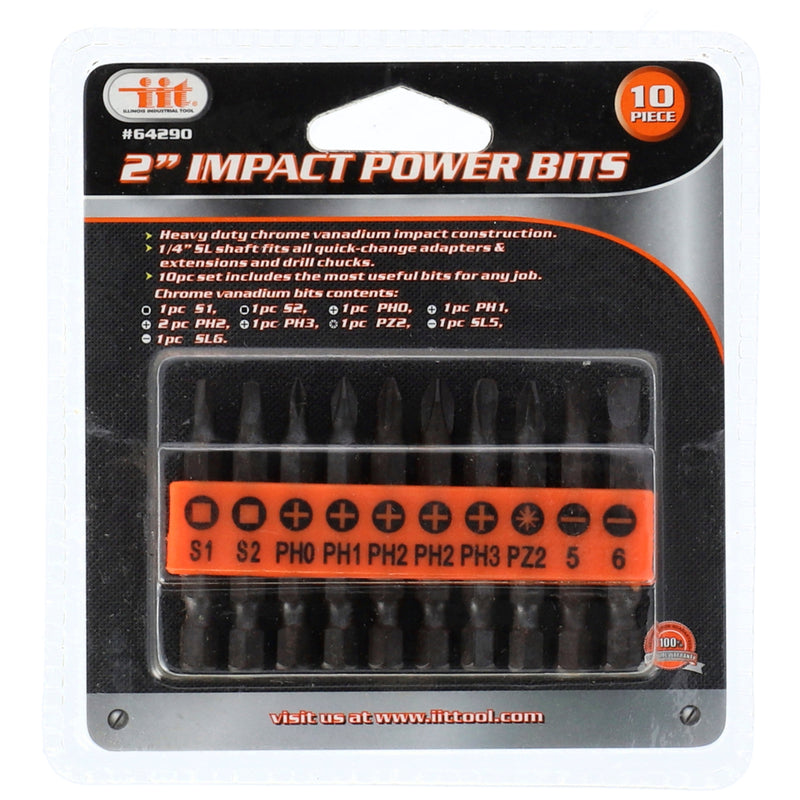 IIT 10pc 2'' IMPACT POWER BITS
