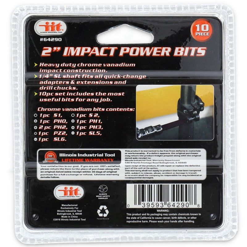 IIT 10pc 2'' IMPACT POWER BITS