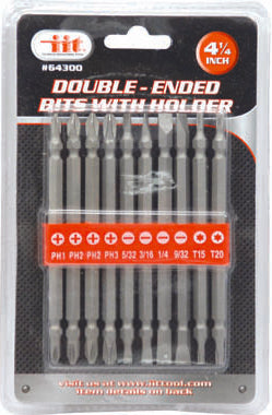 IIT 10pc 110mm DOUBLE END BIT SET