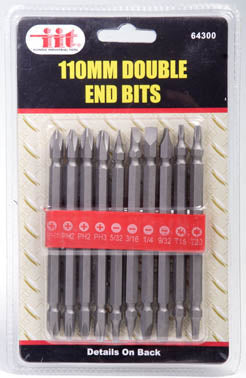 IIT 10pc 110mm DOUBLE END BIT SET