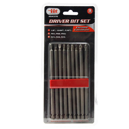 IIT 9pc 6'' POWER DRIVER BIT SET