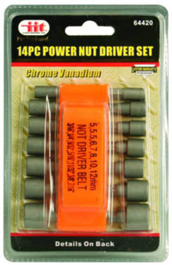 IIT 14pc POWER NUT DRIVER BIT SET
